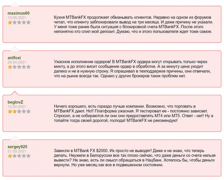 Обзор опасного проекта MTBankFX. Развод из ближнего зарубежья?