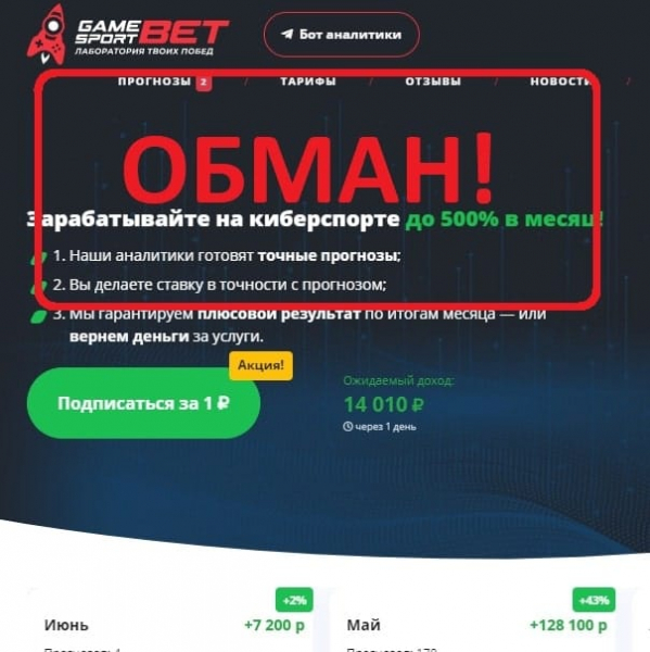 GameSport Sankt Peterb RUS списали деньги - как вернуть и отключить подписку