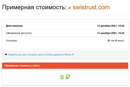 Брокер Swistrust грабит трейдеров средь бела дня. Честный обзор проекта и отзывы