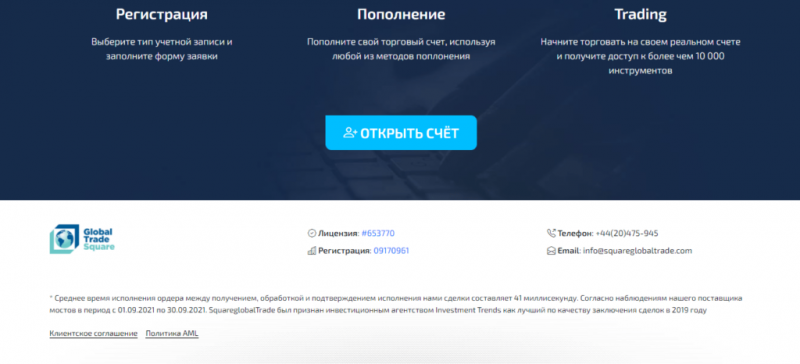 SquareglobalTrade – отзывы о брокере squareglobaltrade.com