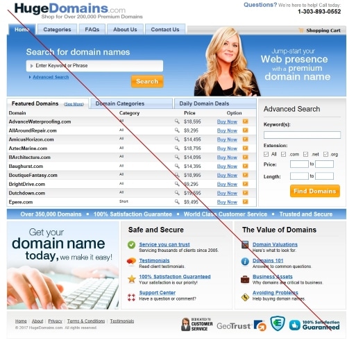 HugeDomains – отзывы о площадке для покупки доменов - Seoseed.ru