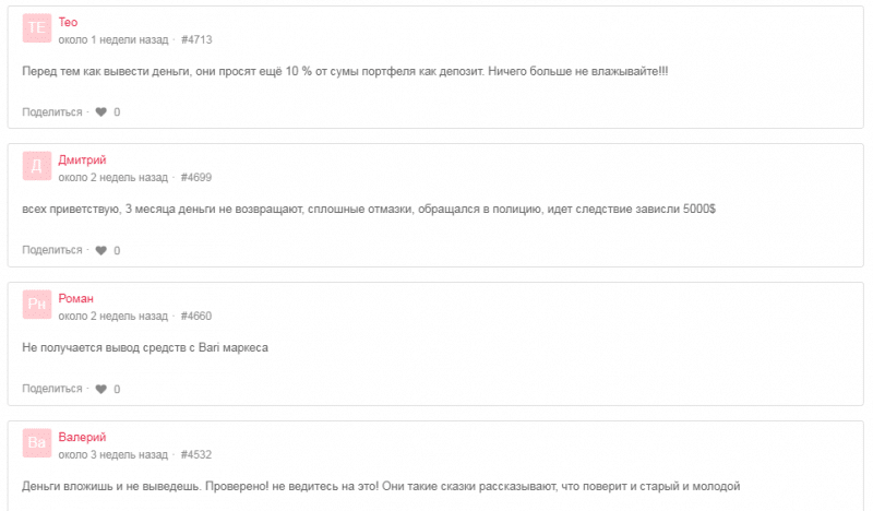 Форекс-брокер Bari Markets: обзор торговых условий и анализ отзывов