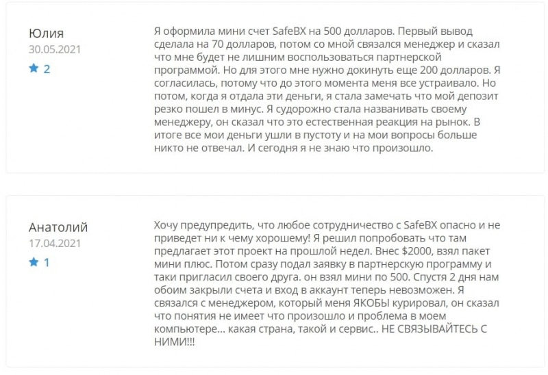 SafeBX отзывы о брокере, детальный обзор проекта