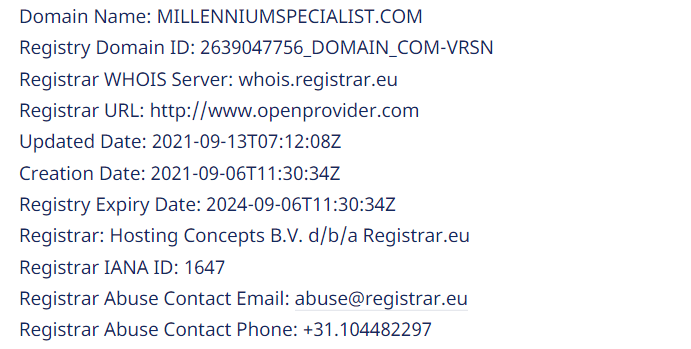 Вся информация о компании Millennium Specialist 