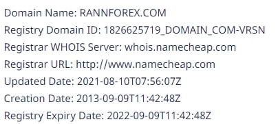 RannForex: отзывы, предложения, документация