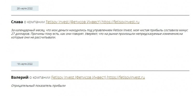 Fetisov Invest отзывы о компании — стоит инвестировать? - Seoseed.ru