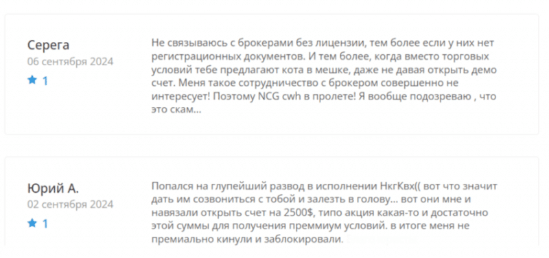 NCG-cwh (ncgcwh.com) обзор и отзывы трейдеров о брокере 2024. Как вернуть деньги?