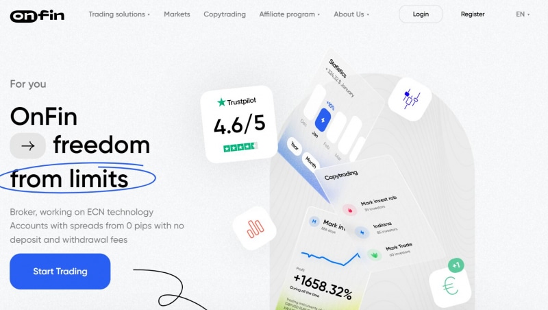 OnFin — международный брокер: анализ работы, отзывы