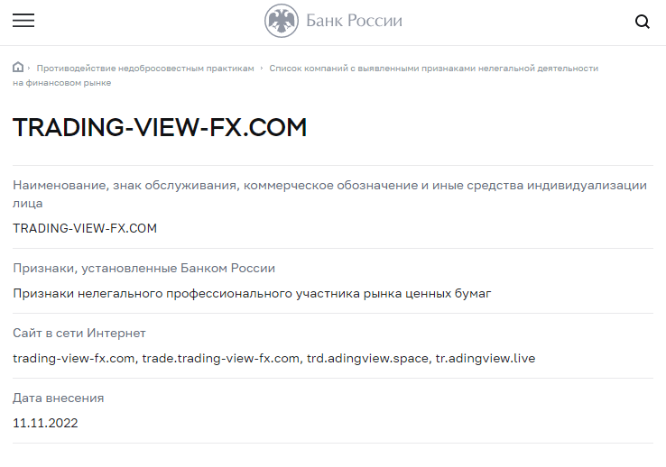 Отзывы о брокере TradingView (ТрейдингВью), обзор мошеннического сервиса. Как вернуть деньги?