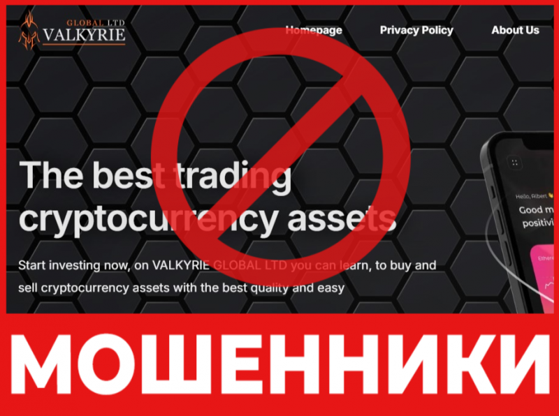 Брокер-мошенник Valkyrie Global LTD   — обзор, отзывы, схема обмана