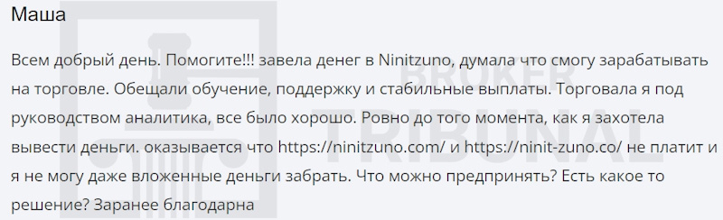 
                Ninitzuno — клонированный лохотрон, притворяющийся брокером
            