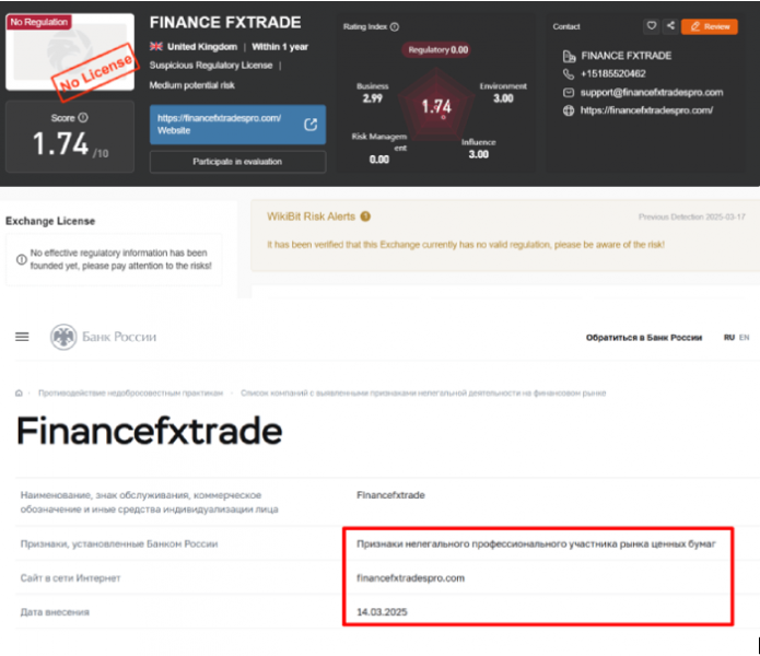 Financefxtrade (financefxtradespro.com) лжеброкер! Отзыв Telltrue